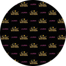 Customize Name Sweet 16th Birthday Round Backdrop Gold Black Girls Birthday Party Decor Circle Cake Table Background