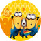 Minions Round Backdrop Cartoon Boys or Girls Birthday Party Decor Circle Cake Table Background