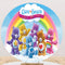 Care Bears Round Backdrops Baby Shower Party Circle Background Girls Birthday Cake Table Banner Covers