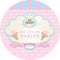 Personalize Ice Cream Round Backdrops Pink Girls Birthday Party Circle Background Cake Table Banner Covers