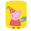 Personalizar fondo redondo de cerdo de dibujos animados, cubiertas de zócalo cilíndrico de fondo circular de cumpleaños para niños 