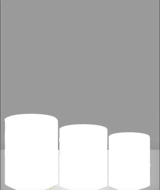 Adaptez les décorations blanches de couverture de socle de cylindre de la taille 3pcs