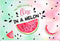 Watermelon Themed One in a Cocomelon Backdrop Kids Happy 1st Birthday Party Banner Watercolor Summer Fruit Photography Background for Girls Picture
