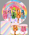 Rainbow High Photo Backdrop Kids Birthday Round Backdrops Girls Circle Background Party Photo Booth Props Covers