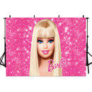 Barbie Photography Background Pink Girls Birthday Party Decor Backdrop Photo Studio Props