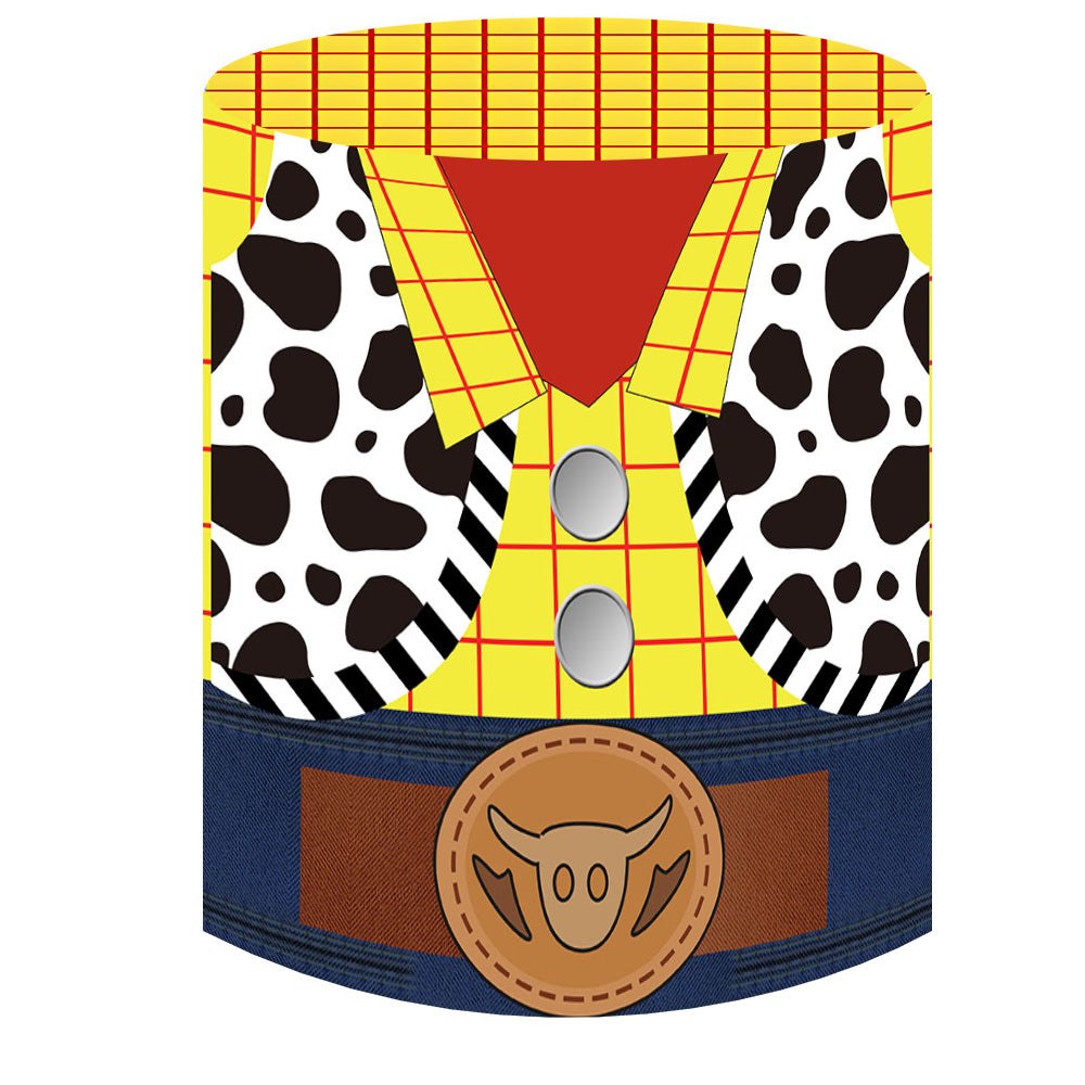 Custom Toy Story Round Backdrop Cover Boys Birthday Cylinder Plinth Covers