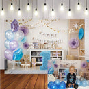 1st Birthday Photography Background Birthday Party Balloon Flowers White Toy Bear Backdrop Decor Photocall Backdrop Photo Studio