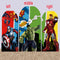 Marvel Photo Background Superhero American Captain SpiderMan Green Giant Iron Man Cover Theme Arch Background Double Side Elastic Covers