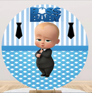 Boss Baby Round Backdrop Boy Birthday Circle Background