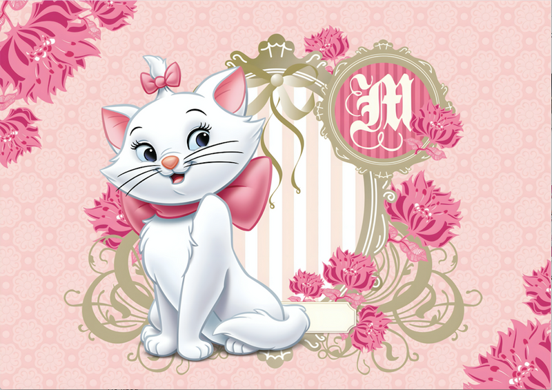 Pink Marie Cat Girls Birthday Photo Backdrop Decor Photo Studio Kids Photography Background