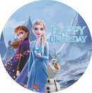 Frozen Round Backdrops Elsa Party Circle Background Birthday Covers