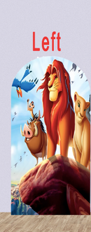 Couverture de fond de Photo du roi Lion, couverture Simba, arrière-plan d'arc à thème, couvertures élastiques Double face 