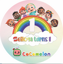 Customize Cocomelon Round Backdrops Kids Party Circle Background Birthday Covers