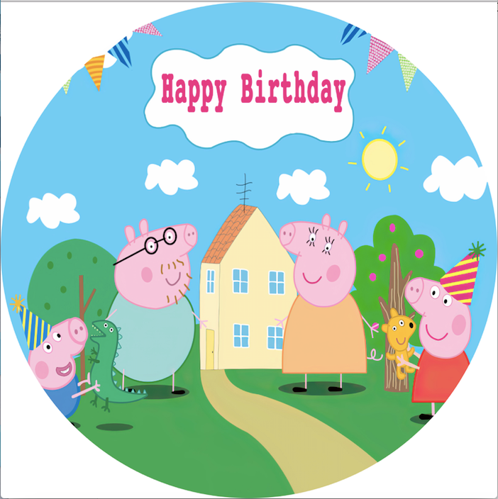 Toile de fond ronde pour Photo de cochon personnalisée, couverture de socle cylindrique pour anniversaire de bébé