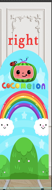Customize Size Melon Photo Background Child Coco Cover Theme Arch Background Double Side Elastic Covers