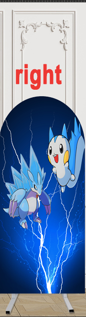 Arrière-plan de Photo Pokémon, taille personnalisée, couverture de personnage Pokémon, arrière-plan d'arc à thème, couvertures élastiques Double face 