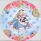 Customize Baby Shower Round Backdrop Covers Tea Party Circle Background Cylinder Plinth Covers