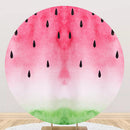 Watermelon Round Backdrops Summer Party Circle Background Girls Birthday Cake Table Banner Covers