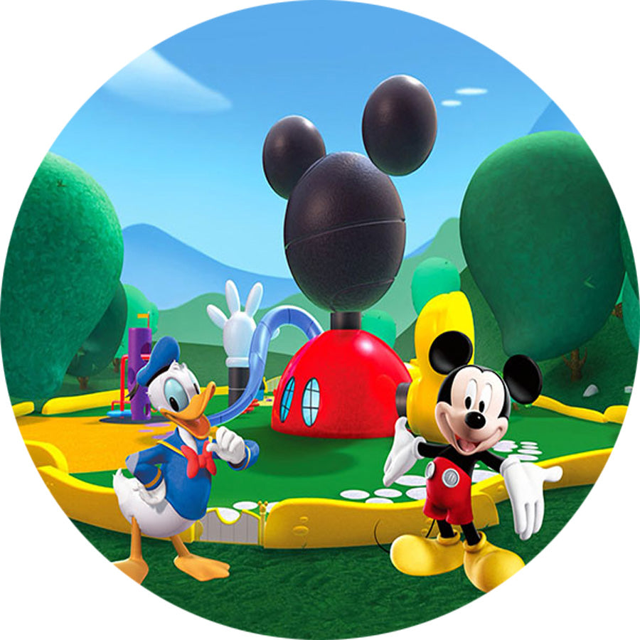 Custom Mickey Mouse Clubhouse Round Backdrops Cover