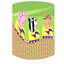 Peppa Pig Round Backdrop Boys or Girls 1st 2nd 3rd Birthday Party Decor Circle Cylinder Plinth Covers