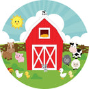 Farm Round Backdrops Farm Animals Barnyard Party Circle Background Kids Birthday Cake Table Banner Covers