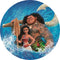 Moana Maui Round Backdrops Ocean Summer Party Circle Background Kids Birthday Cake Table Banner Covers