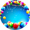 Colorful Balloons Round Backdrops Kids Birthday Party Circle Background Birthday Cake Table Banner Covers