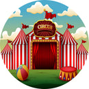 Circus Round Backdrops Kids Birthday Party Circle Background Baby Shower Cake Table Banner Covers