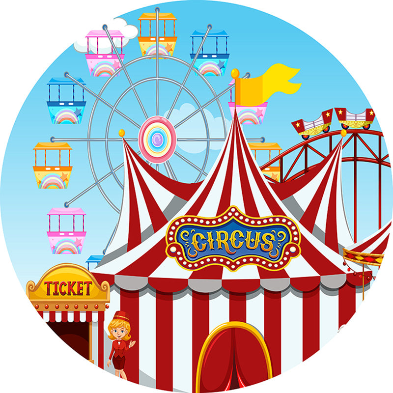 Circus Round Backdrop