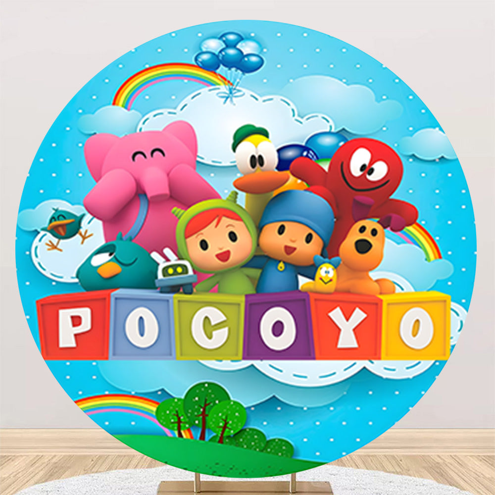Pocoyo Round Backdrop 