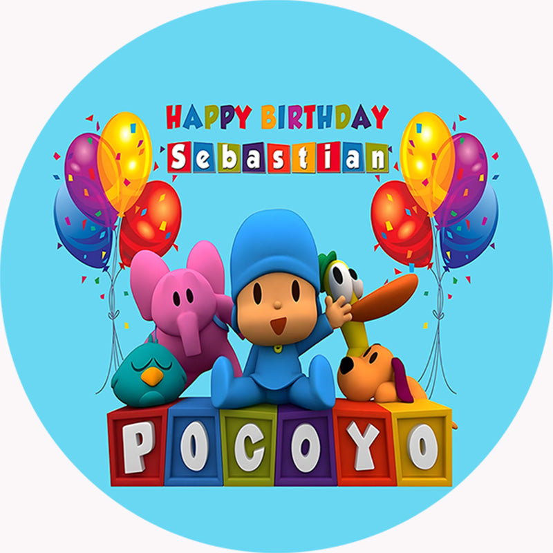 Pocoyo Round Backdrop