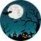 Halloween Round Backdrops Horror Circle Background Night Moon Party Photo Booth Props Covers