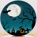 Halloween Round Backdrops Horror Circle Background Night Moon Party Photo Booth Props Covers