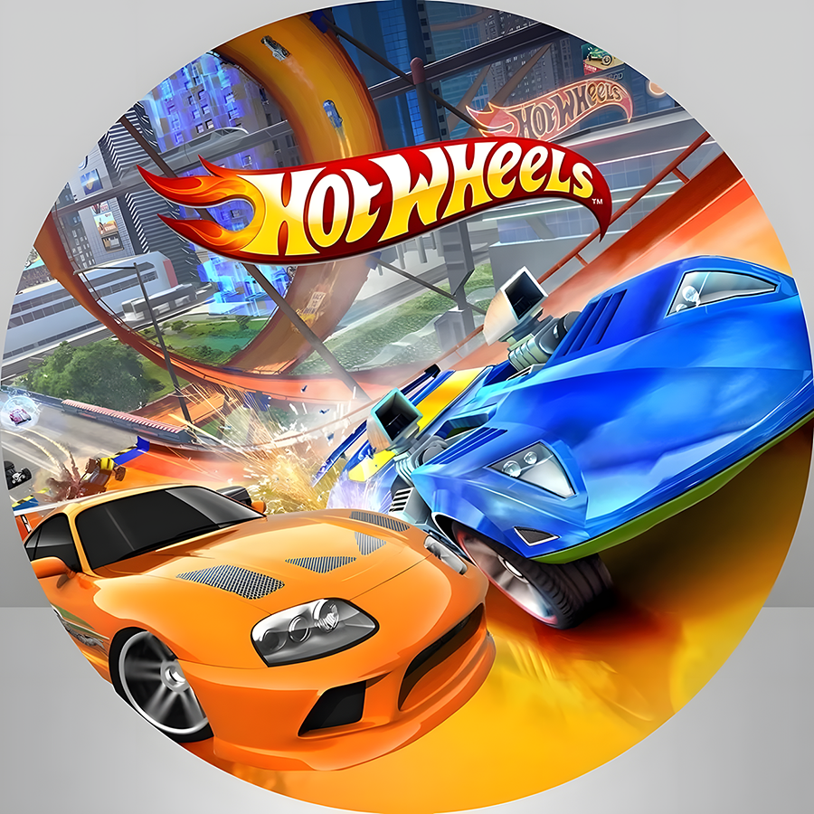 Hotwheels Round Backdrop Hot Wheels Party Decor Cars Circle Cake Table Background