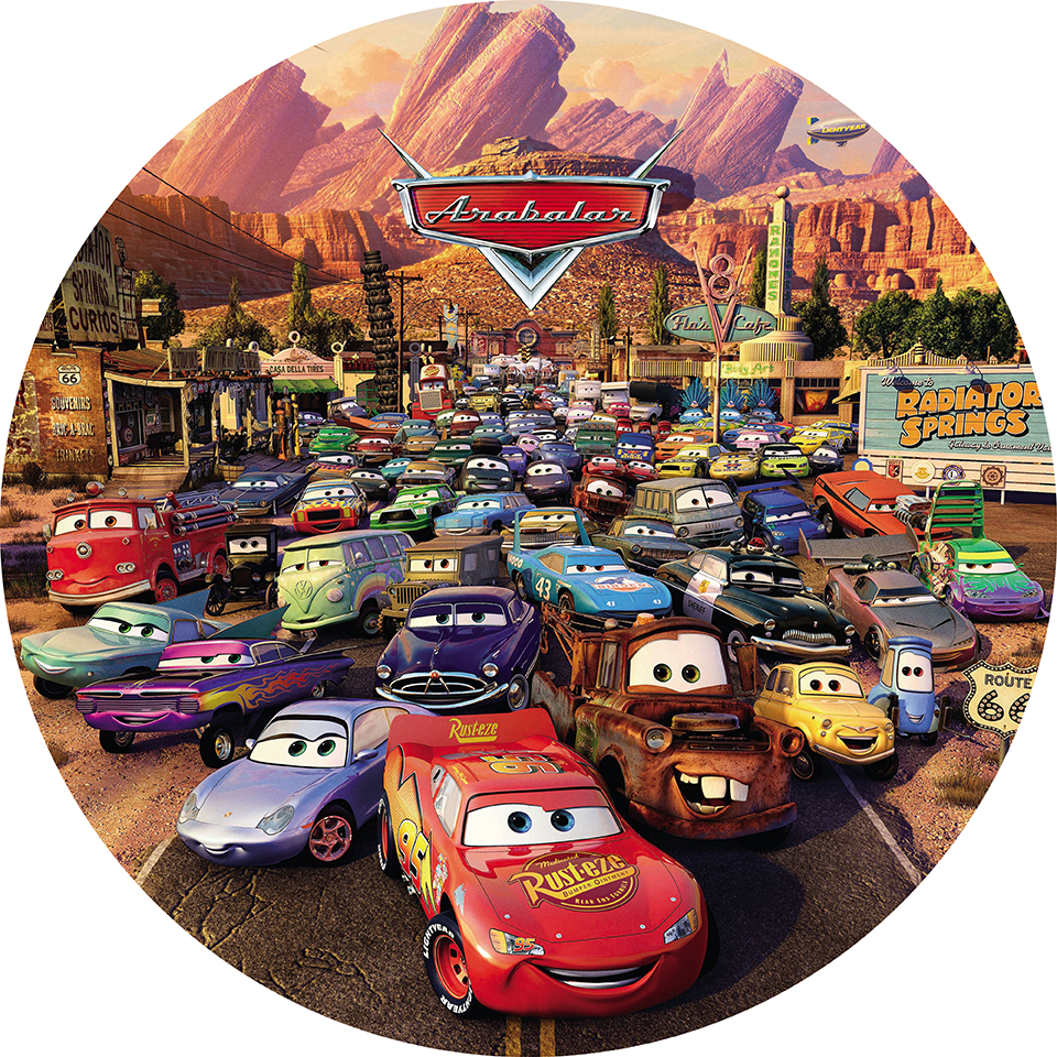 Race Car Round Backdrop Boys Party Decor Racing Circle Photo Background Elastic Round Table Cover