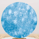 Christmas Round Backdrops Snowflake Circle Background Party Photo Booth Props Covers