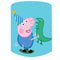 Toile de fond ronde cochon de dessin animé personnalisée, couverture de plinthe de cylindre de fond de cercle d'anniversaire pour enfants 