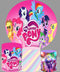 My Little Pony Round Backdrops Girls BirthdayParty Circle Background Kids 