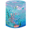 Fondos redondos de sirena, fondo circular de pez océano, cubiertas de plinto cilíndrico para fiesta de cumpleaños para niñas