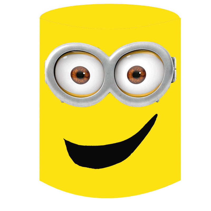 Customize Minions Round Backdrop Kids Birthday Circle Background Cylinder Plinth Covers