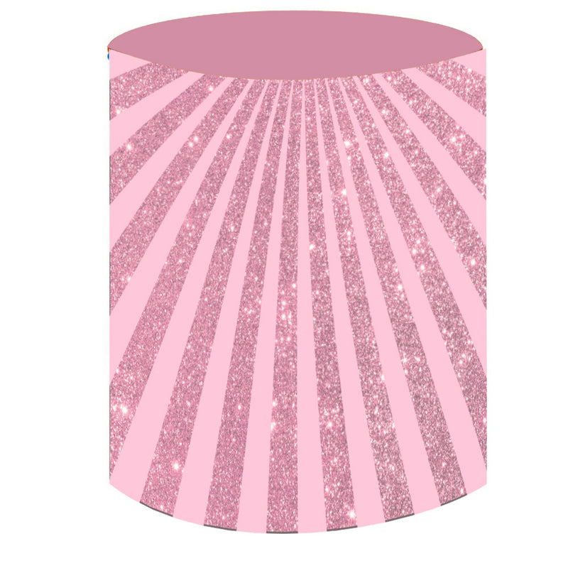 Fondo de decoración de LoL personalizado, fondo de cubierta de círculo redondo de cumpleaños para niñas