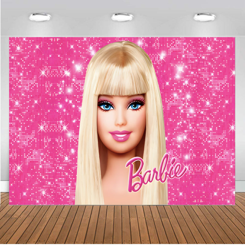 Barbie Photography Background Pink Girls Birthday Party Decor Backdrop Photo Studio Props