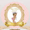 Personalize Baby Shower Round Backdrop Girls Birthday Circle Background Table Banner Covers
