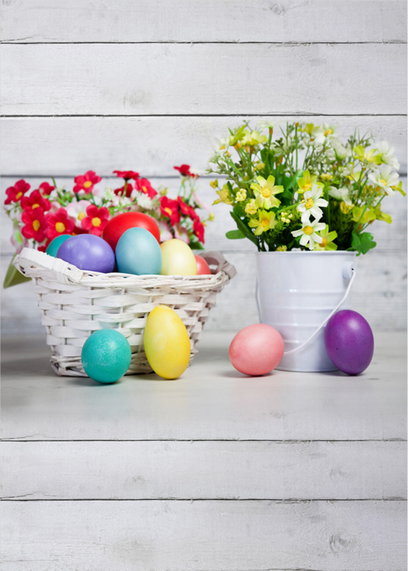 April backdrop Easter eggs photo background for photography wood floor photo background vinyl