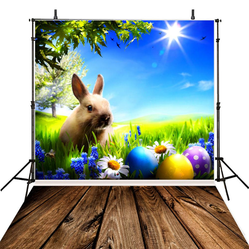 easter April spring backdrop Easter egg rabbit background for photography studio wooden floor child photo background vinyl