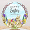 Easter Egg Round Backdrops Sunday Happy Easter Birthday Circle Background Table Banner Covers