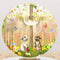 Easter Egg Round Backdrops Kids Sunday Happy Easter Birthday Circle Background Table Banner Covers