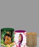 Masha and Bear Round Backdrops 