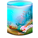Sirène ronde décors poisson océan cercle fond filles fête d'anniversaire cylindre plinthe couvertures 