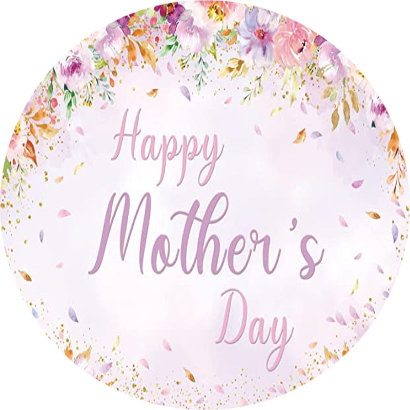 Mother's Day Round Backdrops Mother Party Circle Background Birthday Covers